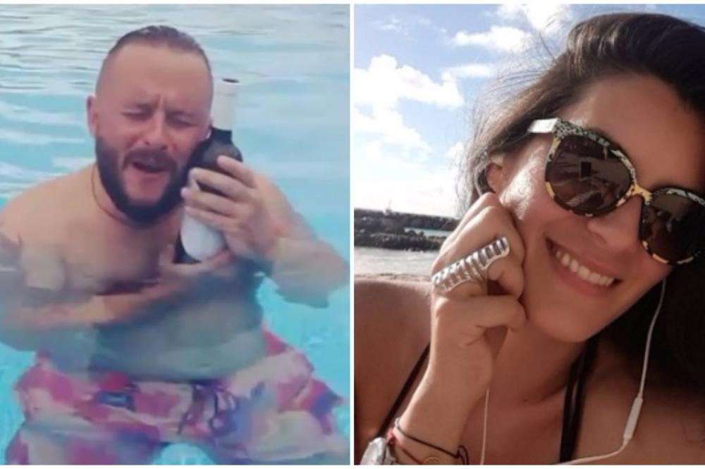Šta li će joj muž reći: Kilibarda i Ivanović se opijaju u bazenu i pevaju (VIDEO)