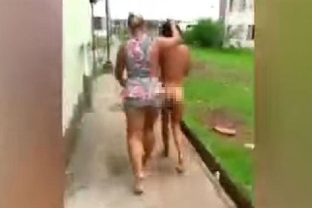 Zatekla je muža s ljubavnicom u krevetu i rešila da je prošeta ulicom - GOLU! (VIDEO)