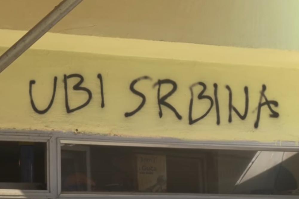 MRTVE PSUJU, ŽIVE BI DA KOLJU: Ovo su grafiti koje su Albanci ispisali u Gnjilanu! (VIDEO)