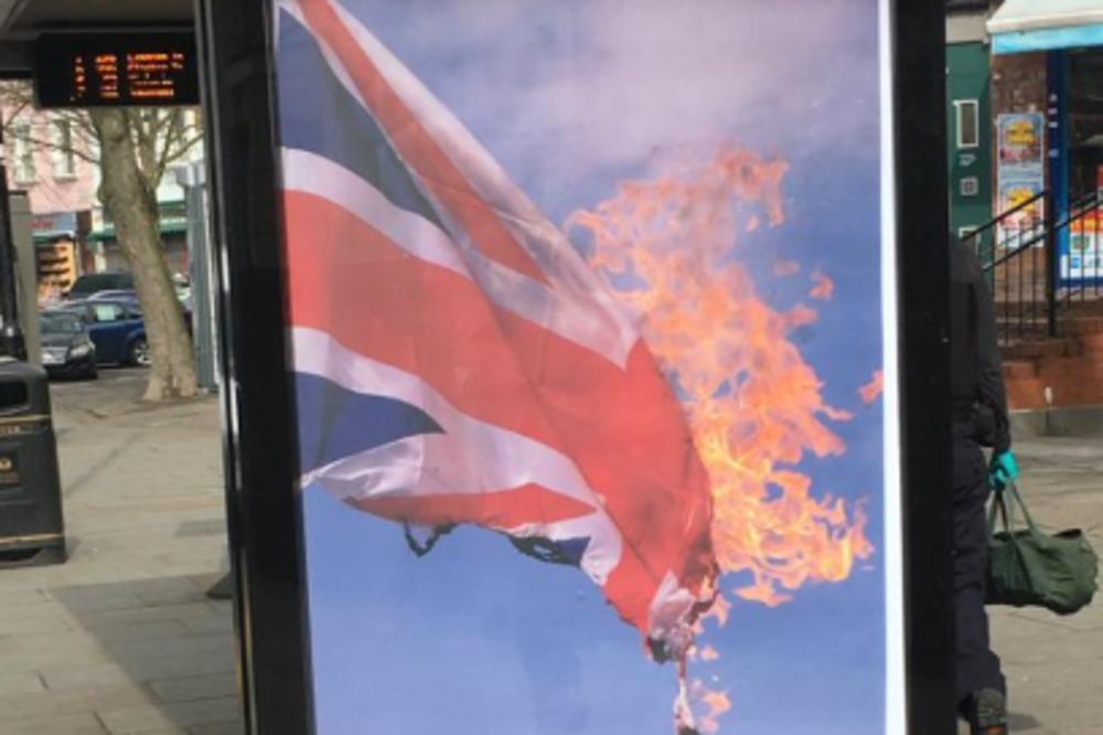 NEŠTO SE ČUDNO ZBIVA Gori britanska zastava! Dan nakon krvavog pira u Londonu pojavili se sumnjivi posteri (FOTO)