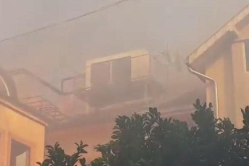 POŽAR GUTA HOTEL: Vatrena stihija u Subotici, vatrogasci se bore sa plamenom!