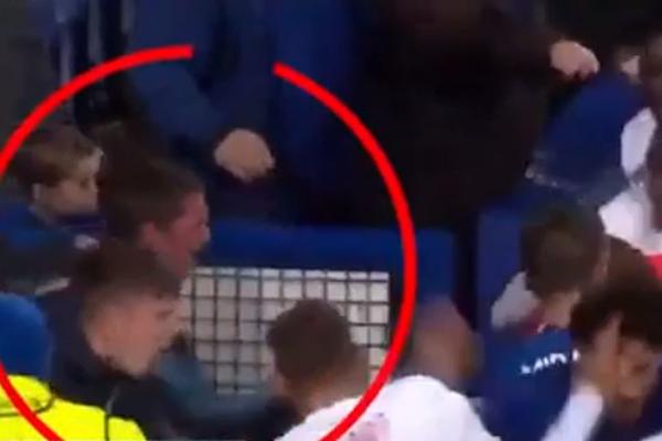 Doživotna zabrana prilaska stadionu za nasilnika sa detetom u naručju koji je tukao igrača Liona! (FOTO) (VIDEO)