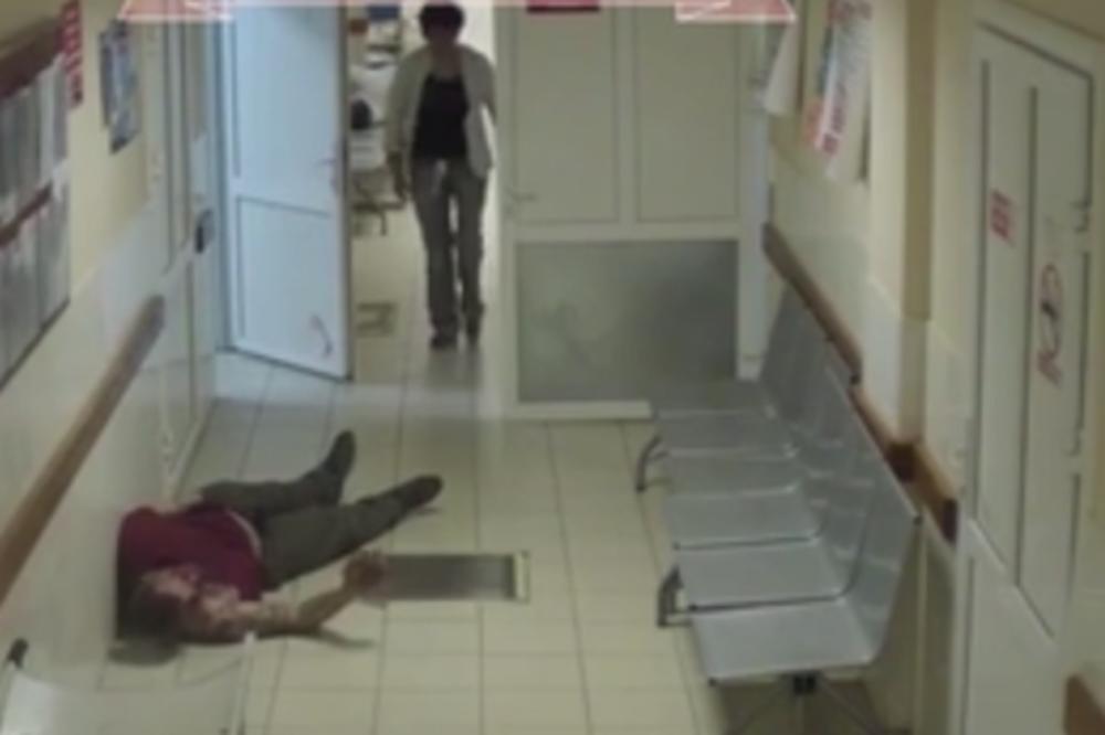 SRAMOTNO: Čovek OBLIVEN KRVLJU ležao je 20 minuta u hodniku bolnice, DOKTORI I SESTRE GA ZAOBILAZILI! (VIDEO)