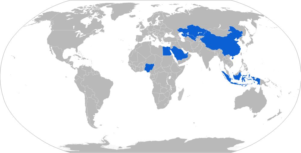 Mapa zemalja koje koriste ove bespilotne letelice  