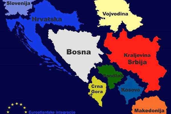 OVO JE MAPA RASPARČANE SRBIJE! Suljin jurišnik otcepio Kosovo, Sandžak i Vojvodinu, a Beograd proglasio KRALJEVINOM