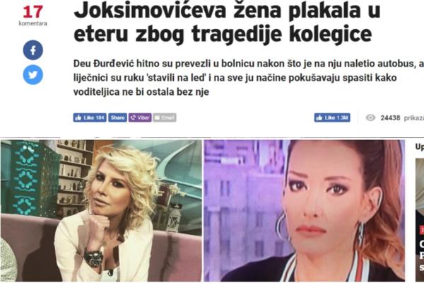 HRVATSKI MEDIJI PIŠU O SUZAMA JOVANE JOKSIMOVIĆ ZBOG DEINE NESREĆE: Ceo region potresen stravičnom saobraćajkom!