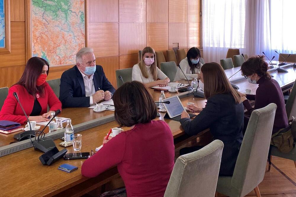 Sastanak ministra Ratka Dmitrovića sa direktorkom UNICEF-a za Srbiju Dejanom Kostadinov