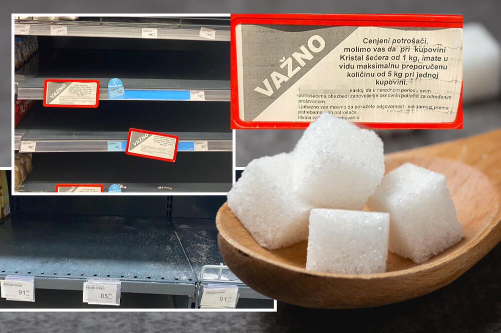 NIJE SAMO U BEOGRADU, OVAKO JE OD SEVERA DO JUGA SRBIJE: Panična kupovina šećera NE PRESTAJE, rafovi prazni