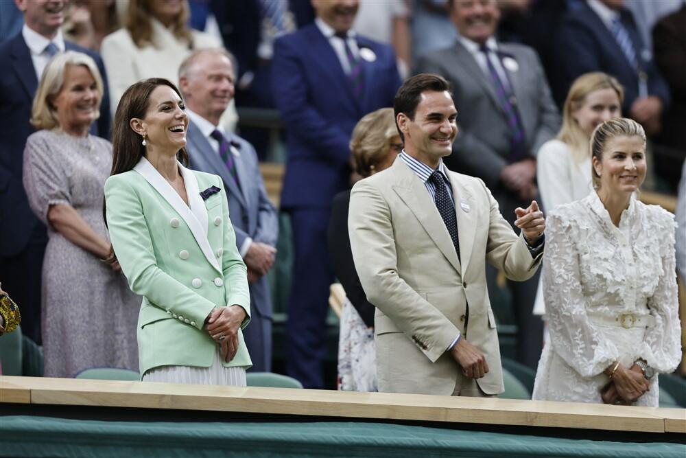 Kejt Midlton, Rodžer Federer i Mirka Federer na VImbldonu