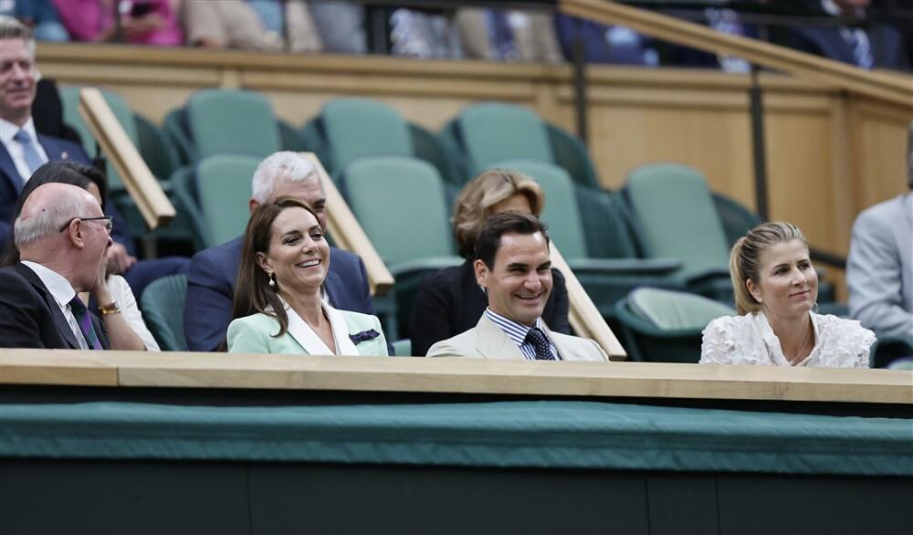 Kejt Midlton, Rodžer Federer i Mirka Federer na VImbldonu