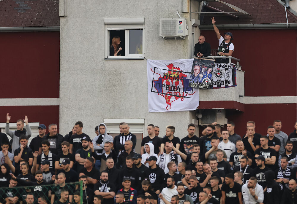 Grobari na utakmici Napretka i Partizana u Kruševcu