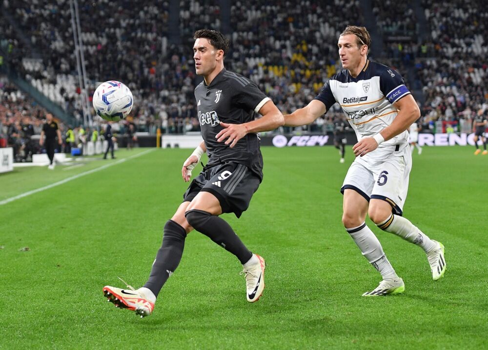 Dušan Vlahović na utakmici Juventusa i Frozinonea