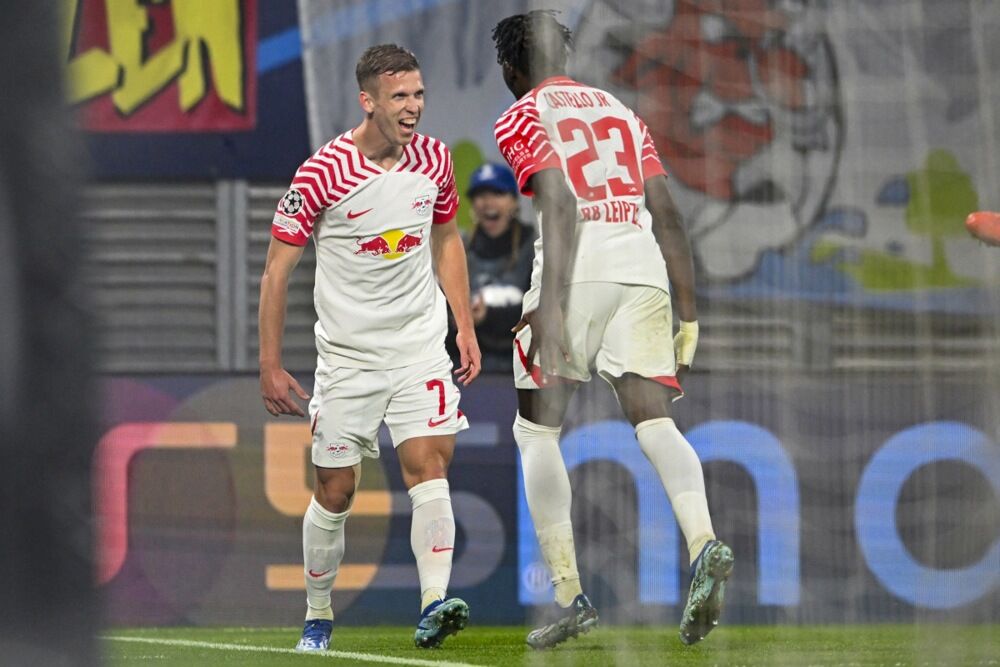 Dani Olmo slavi gol protiv Crvene zvezde