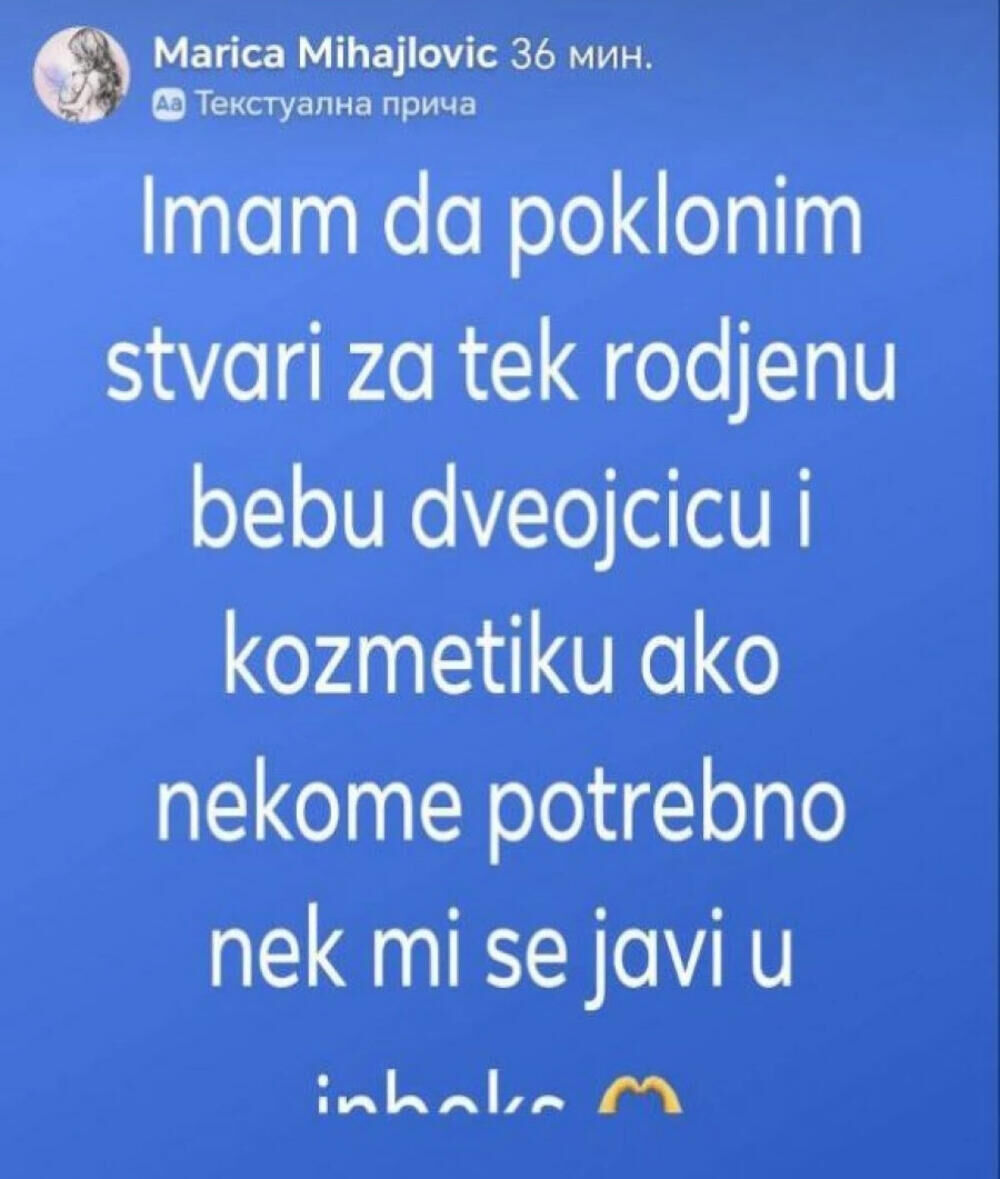 Objava Marice Mihajlović