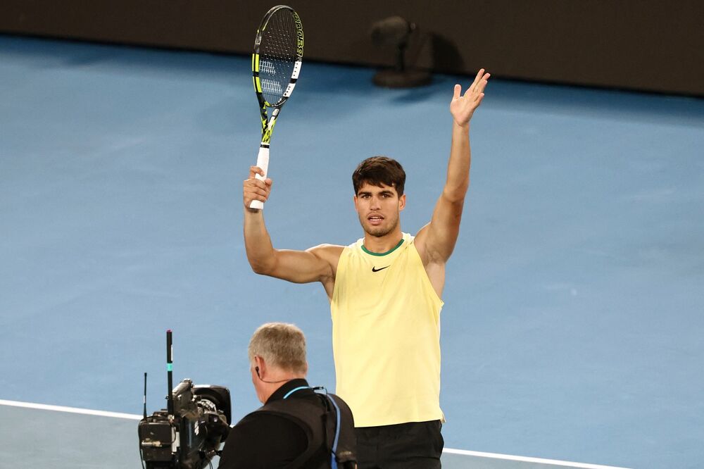 Karlos Alkarasa posle pobede nad Miomirom Kecmanovićem u osmini finala Australijan opena