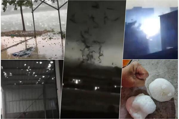 GRAD KAO PESNICA UBIO ŽIVOTINJE, HOROR U METROPOLI: Tornado probija krov, ljudi paniče i vrište (VIDEO)