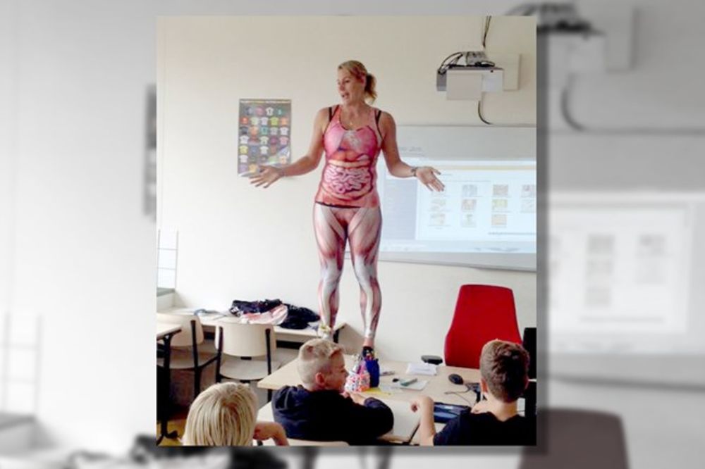 Vlažni san svih nas: Striptiz holandske nastavnice na časovima biologije! (VIDEO)