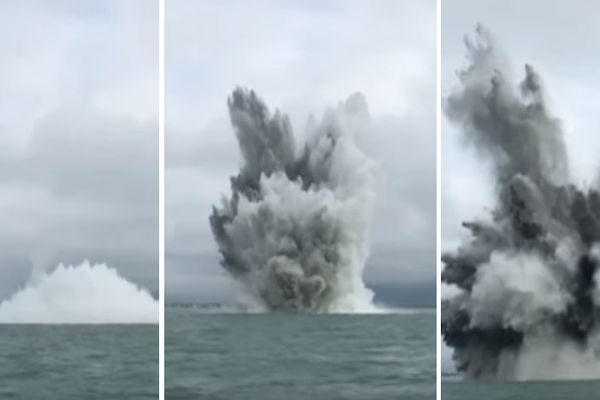 Eksplozija pod vodom: Ovako izgleda uništavanje nemačke mine iz Drugog svetskog rata (VIDEO)