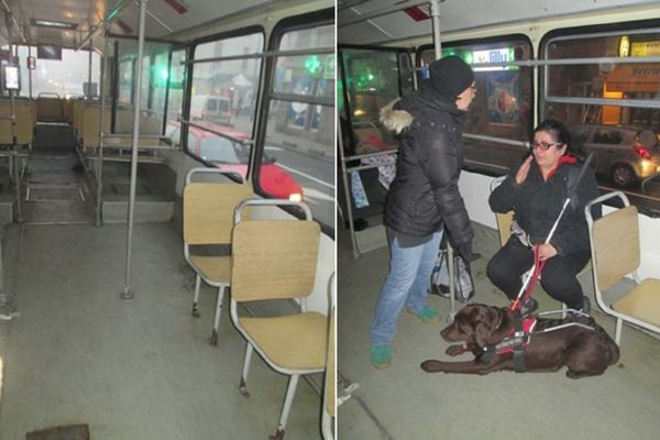 Vozači GSP dvaput izbacili slepu ženu iz prevoza za 24 sata zbog psa vodiča! Reakcija putnika još veći šok! (FOTO)