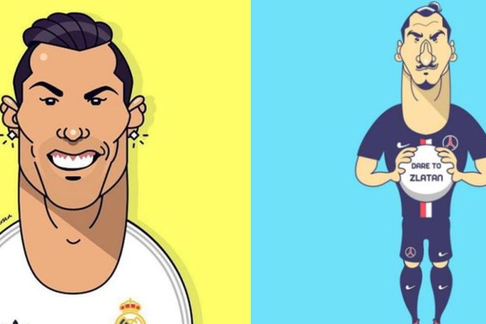 Ronaldo, Žoze, Zlatane, smešni ste kao karikature! Bukvalno! (FOTO)