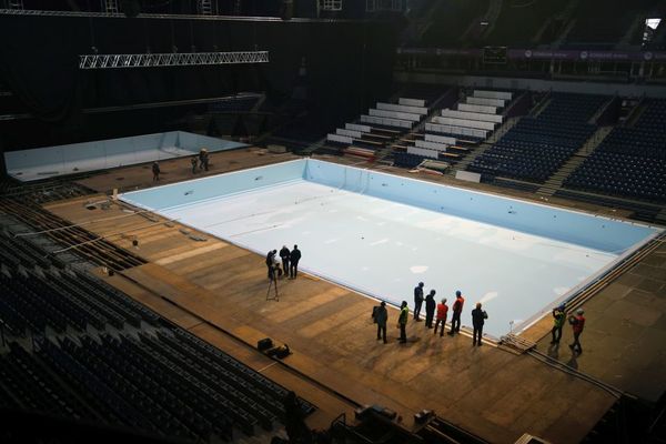60 sekundi magije na delu: Pogledajte kako je nastao bazen u Beogradskoj areni! (VIDEO)