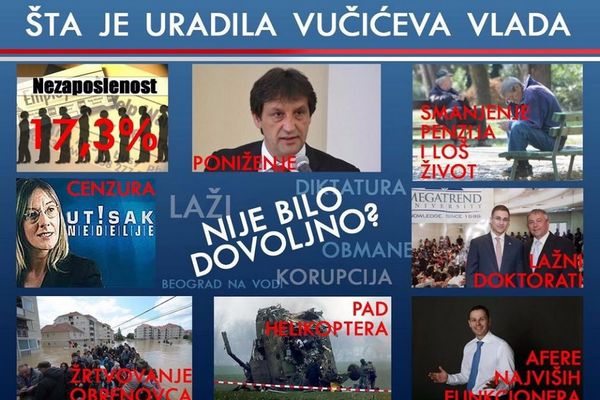 Tviteraši opet gaze po Vučiću: Ovo je novi poster s najvećim promašajima Vlade! (FOTO)
