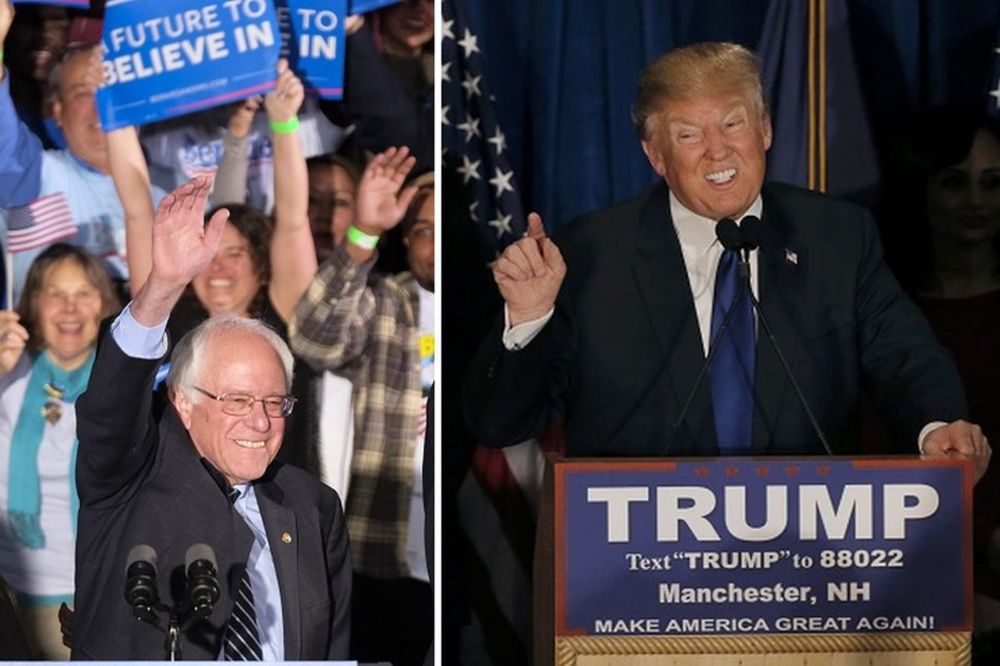 Izborna trka se zahuktava: Sanders i Tramp pokorili Nju Hempšir (FOTO)
