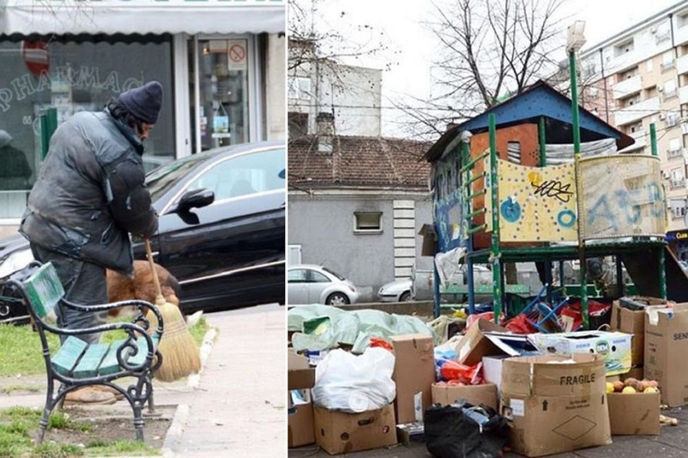 Tužna Srbija: U dečjem parkiću u Ruzveltovoj napravio je dom jer svog nema! (FOTO)