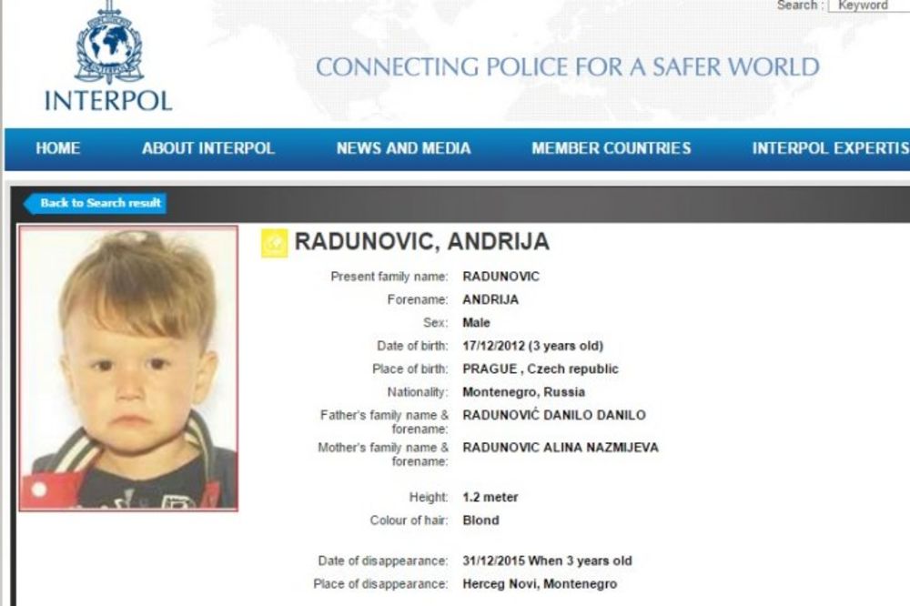Potraga za Andrijom: Interpol traži dečaka (3) iz Herceg Novog! (FOTO)