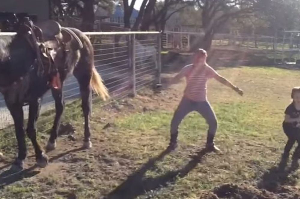 Konj đuska sa decom: Ovakav video sigurno do sada niste videli! (VIDEO)