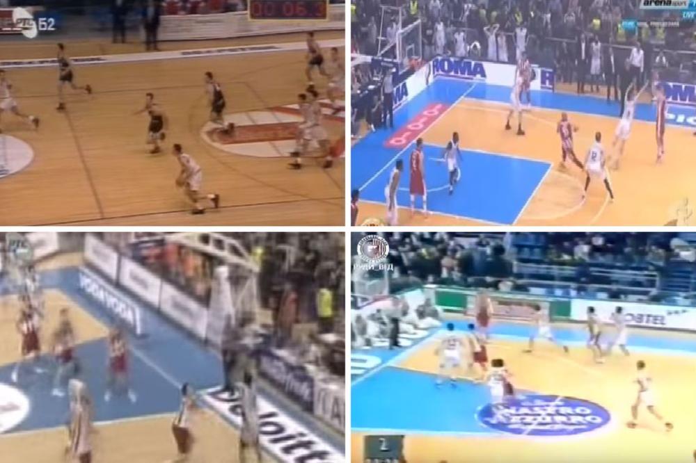 Drobnjak, Trifa, Pop, Gudura... Ono kad su utakmice Partizana i Zvezde rešavane trojkom u poslednjoj sekundi meča! (VIDEO)