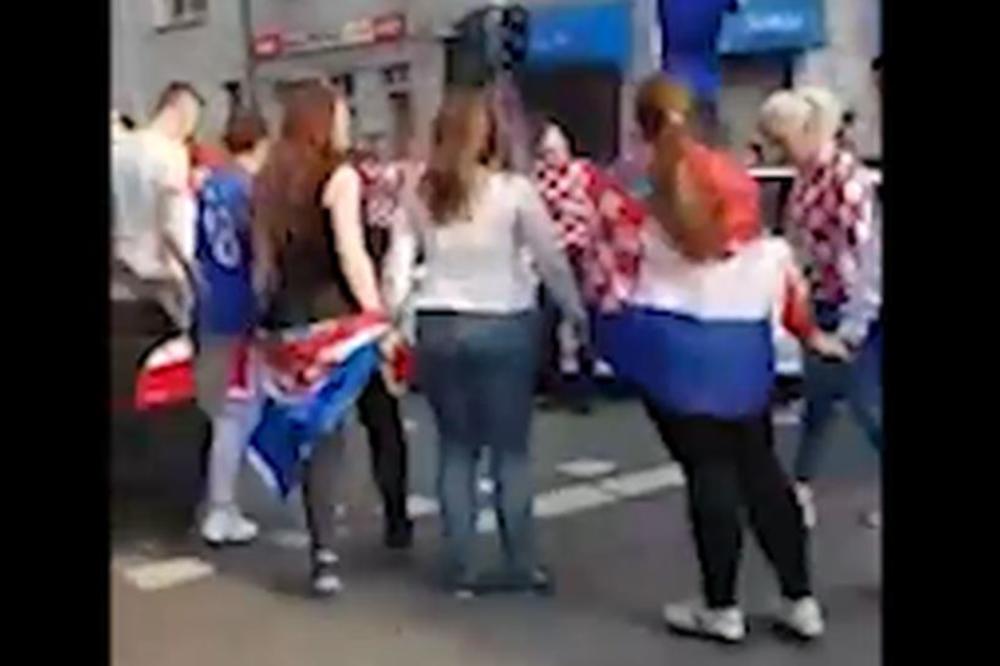 Hrvatski navijači cepali srpsko kolo na ulici posle pobede nad Turskom! (VIDEO)