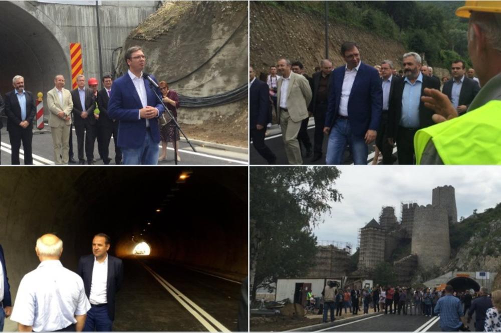 Vučić otvorio tunel: Pričamo o 6,5 miliona ne dinara, već evra! (FOTO)
