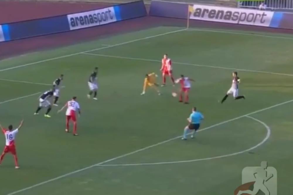 Gol kakav Srbija retko viđa! Odbrana Partizana nije znala šta je snašlo, Meleg kao Maradona! (VIDEO)