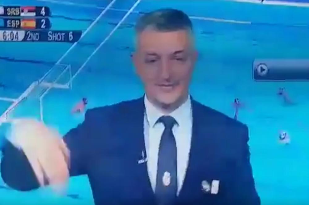 Gledaš kako Delfini kidaju Špance, i onda, odjednom, TV komentator počinje da pliva! (VIDEO)