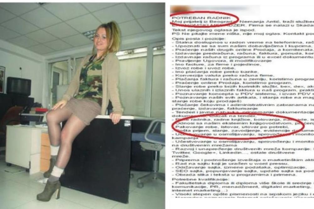 Oglas za posao je šokirao sve, ali je CV ove carice iz Beograda apsolutno objasnio! (FOTO)