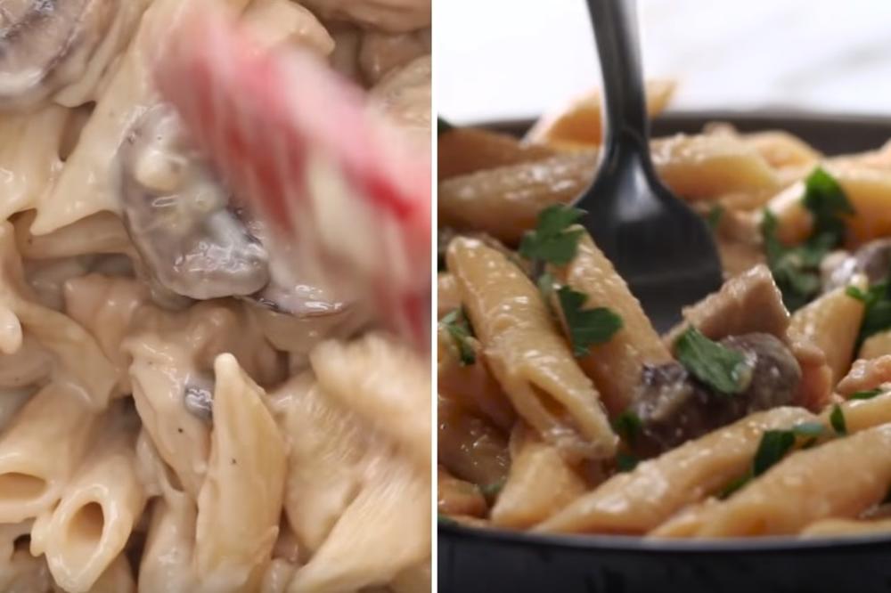 Zavodljivo kao italijanski šmeker: Kramesta pasta sa pečurkama i piletinom (RECEPT) (VIDEO)