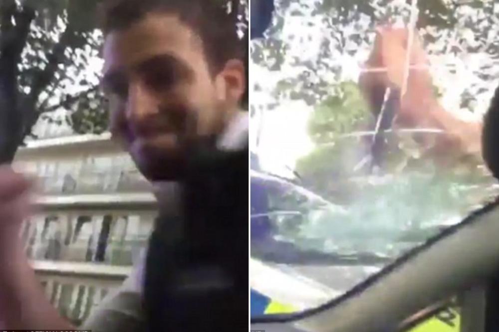 Pandur rasturio čoveku šoferšajbnu, na kraju ispalo da se žešće zeznuo (VIDEO)
