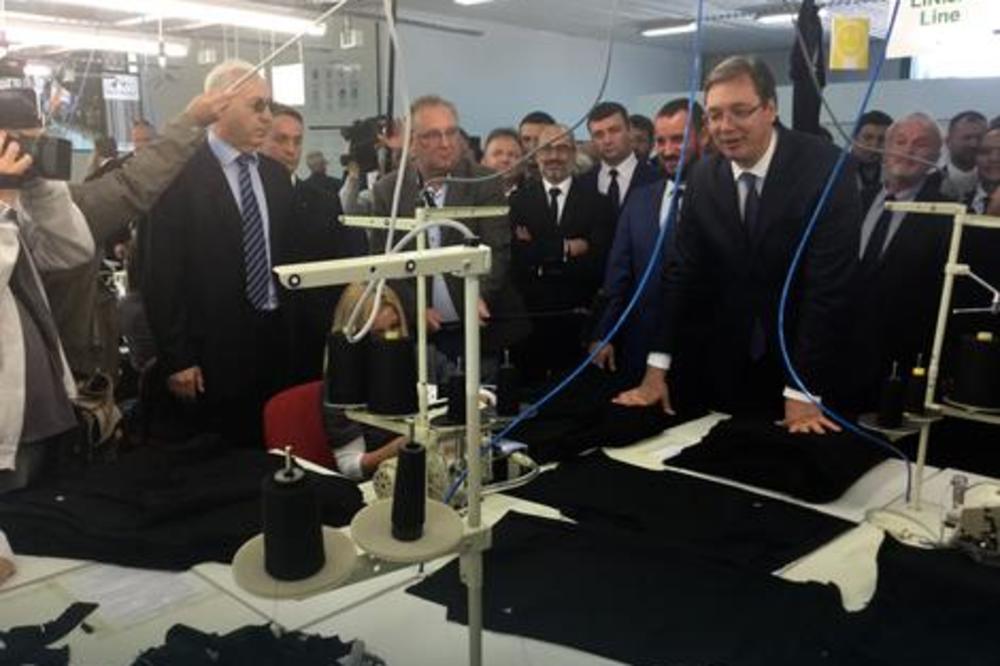 Vučić otvorio fabriku tekstila u Ćupriji
