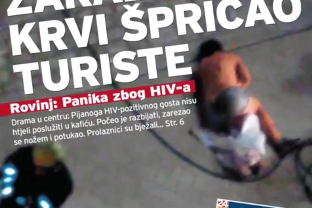 HIV pozitivan razbio flašu o glavu, pa sav KRVAV JURIO GOSTE u kafiću! (VIDEO)