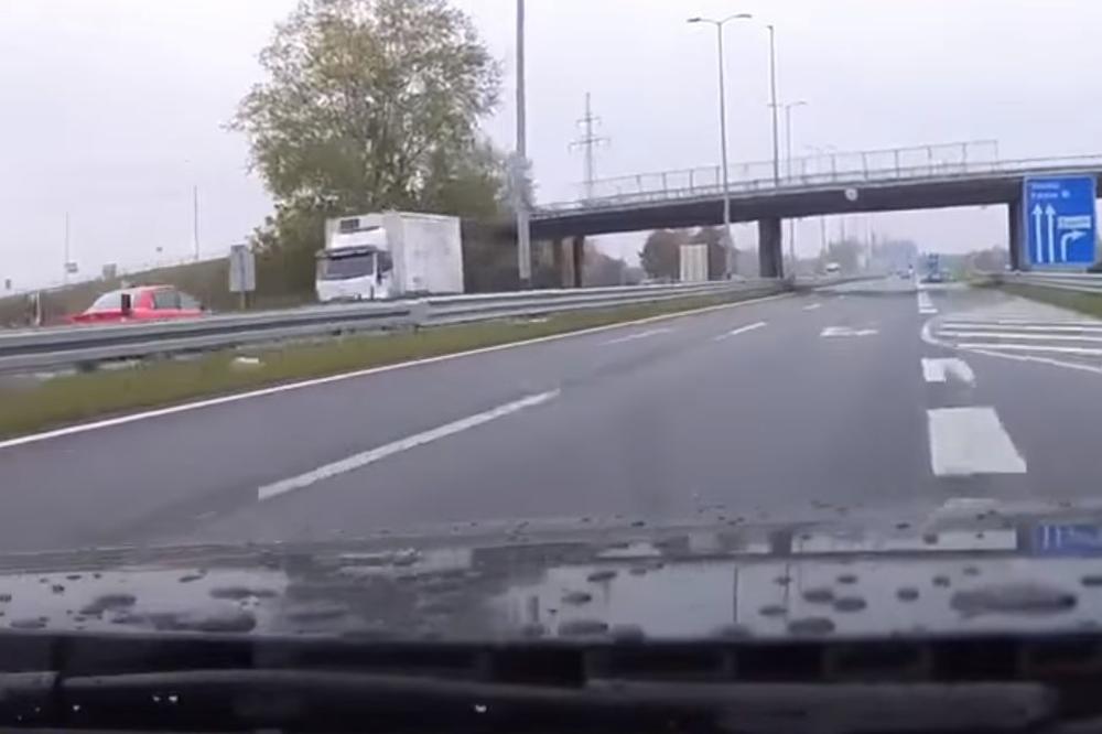 Ova lik nije normalan: Ludački vozio po autoputu u suprotnom smeru! (VIDEO)