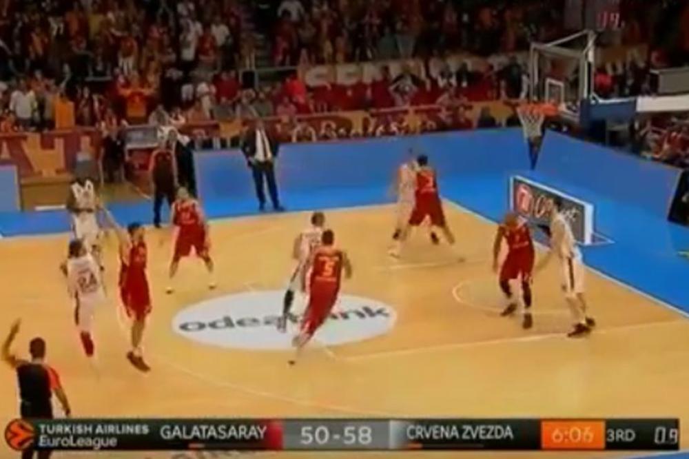 Auuuu, kakva trojka Stefana Jovića! U padu i preko ruke u poslednjoj sekundi! (VIDEO)