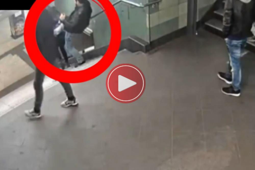 Monstrum šutnuo ženu niz stepenice, A PROLAZNICI... (VIDEO)