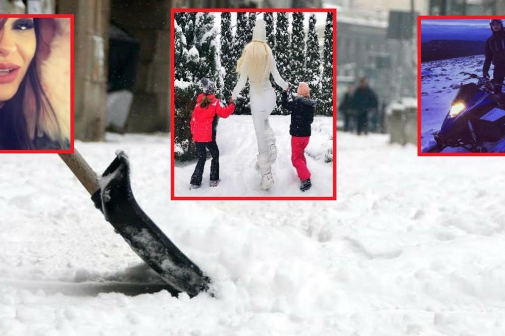 PADAJU, PADAJU Niste samo VI zavejani - i srpske ZVEZDE muče muke: Ovako se estrada bori sa snegom koji je zarobio Srbiju! (FOTO)