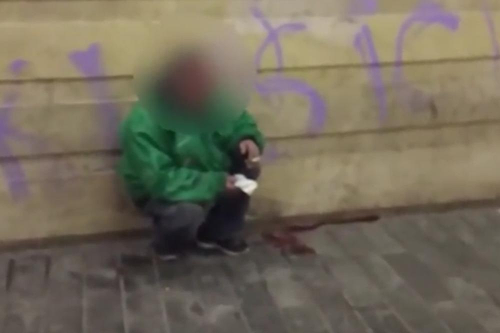 STRAVIČNO! Prosjak brutalno pretučen u centru Beograda! (VIDEO)