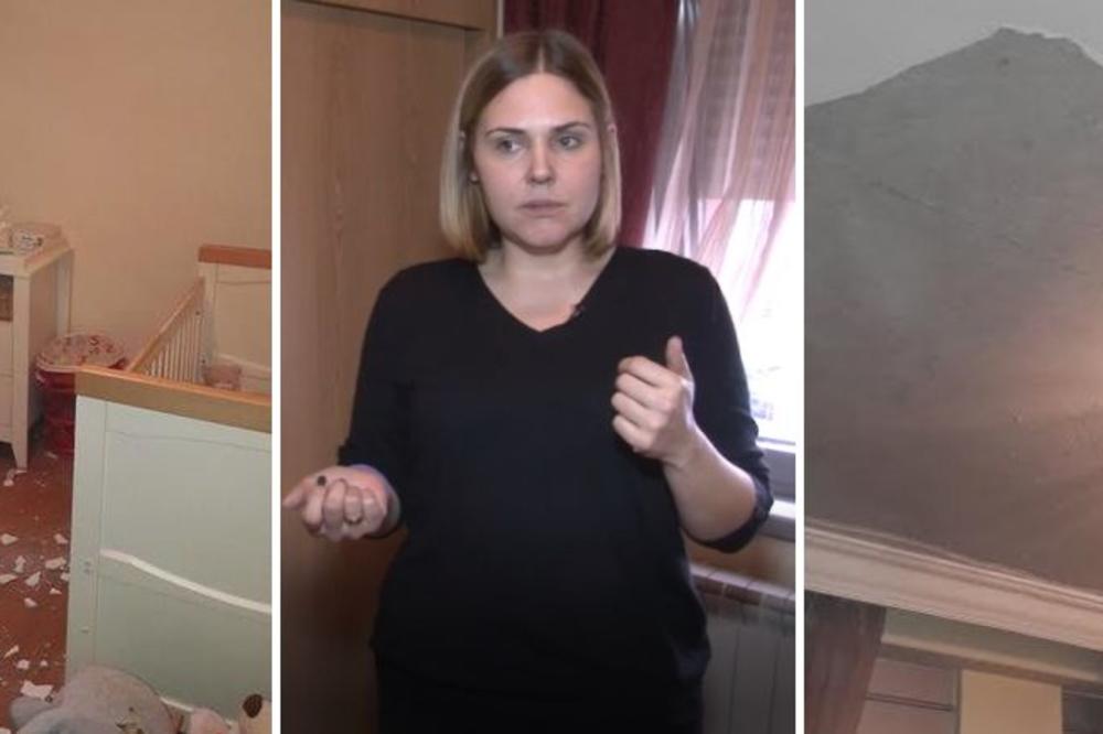 VIDELA SAM NOGICE KAKO VIRE, NISAM ZNALA DA LI MI JE DETE ŽIVO: Ispovest Beograđanke kojoj se u dečjoj sobi obrušio plafon! (FOTO) (VIDEO)