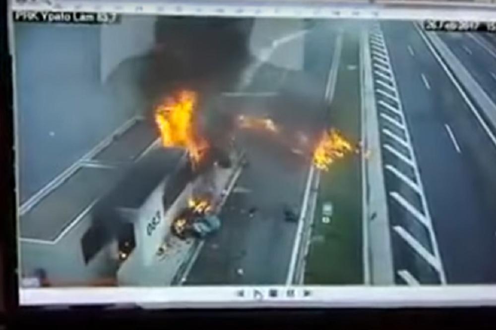 Jeziva nesreća: Sin tajkuna se zakucao u majku i dete, oba automobila eksplodirala! (VIDEO)