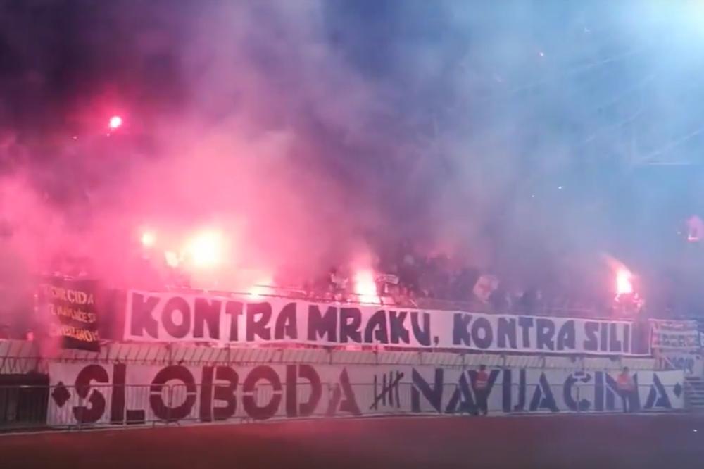 Četničke pesme, palicom na sudiju, ali uvek može JOŠ GORE! Pogledajte sve transparente sa utakmice Hajduk - Rijeka! (FOTO)