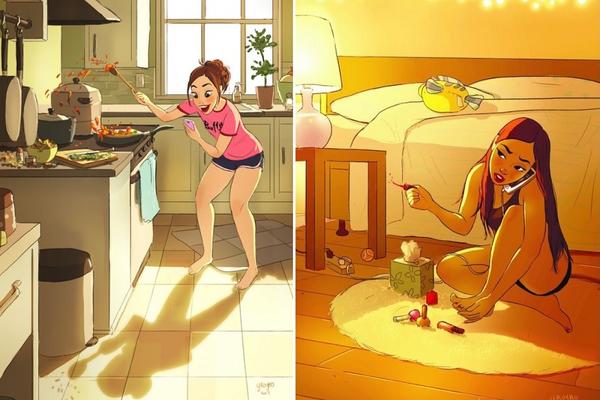 17 ilustracija koje pokazuju koliko je u stvari sjajno živeti sam! (FOTO)