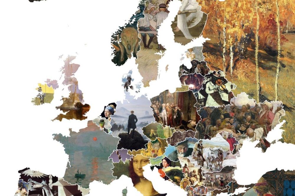 Karta Evrope napravljena od slavnih umetničkih dela: Pogledajte koja slika predstavlja Srbiju! (FOTO)